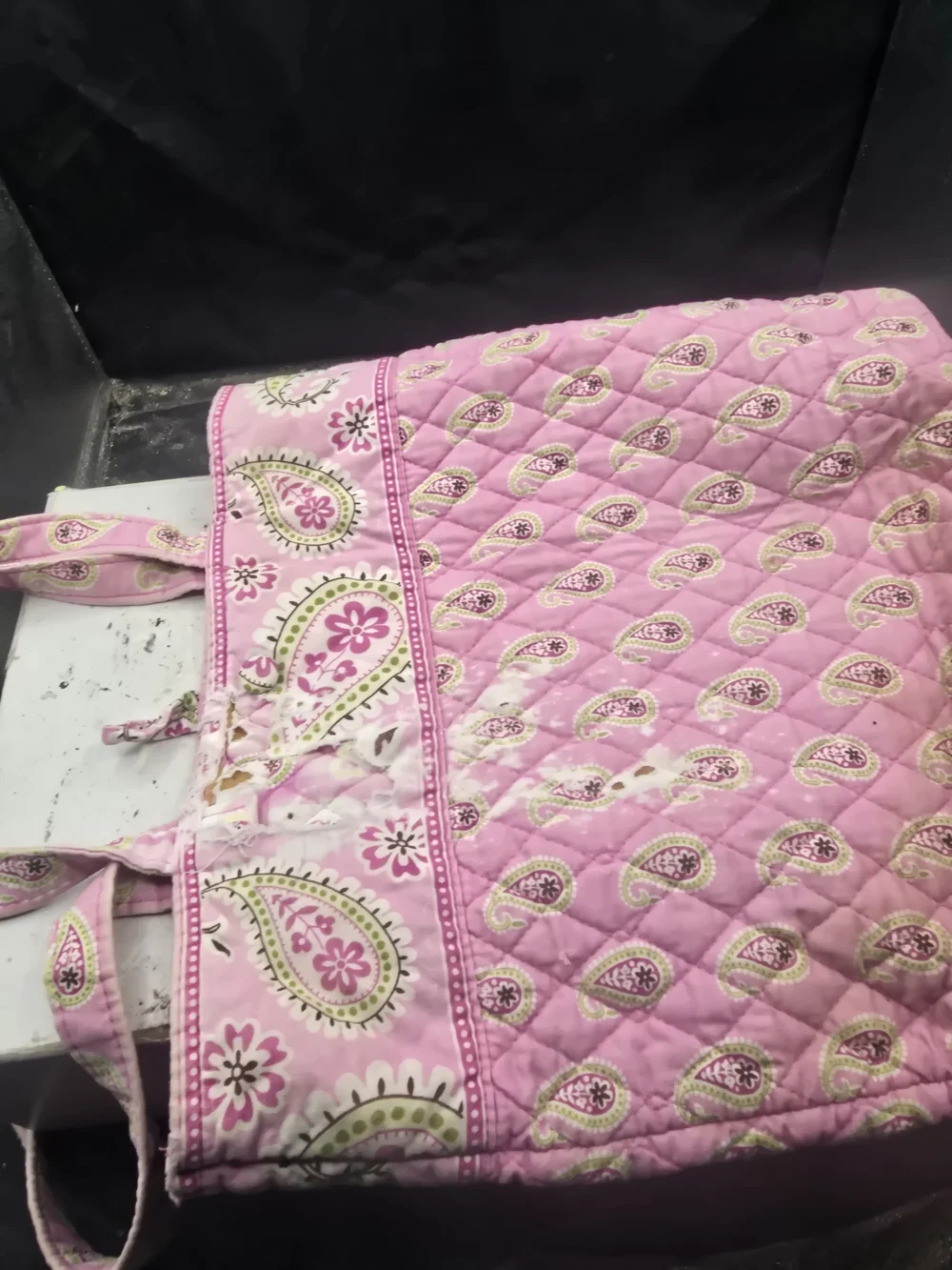 Vera Bradley Pink Paisley Quilted Cosmetic Bag